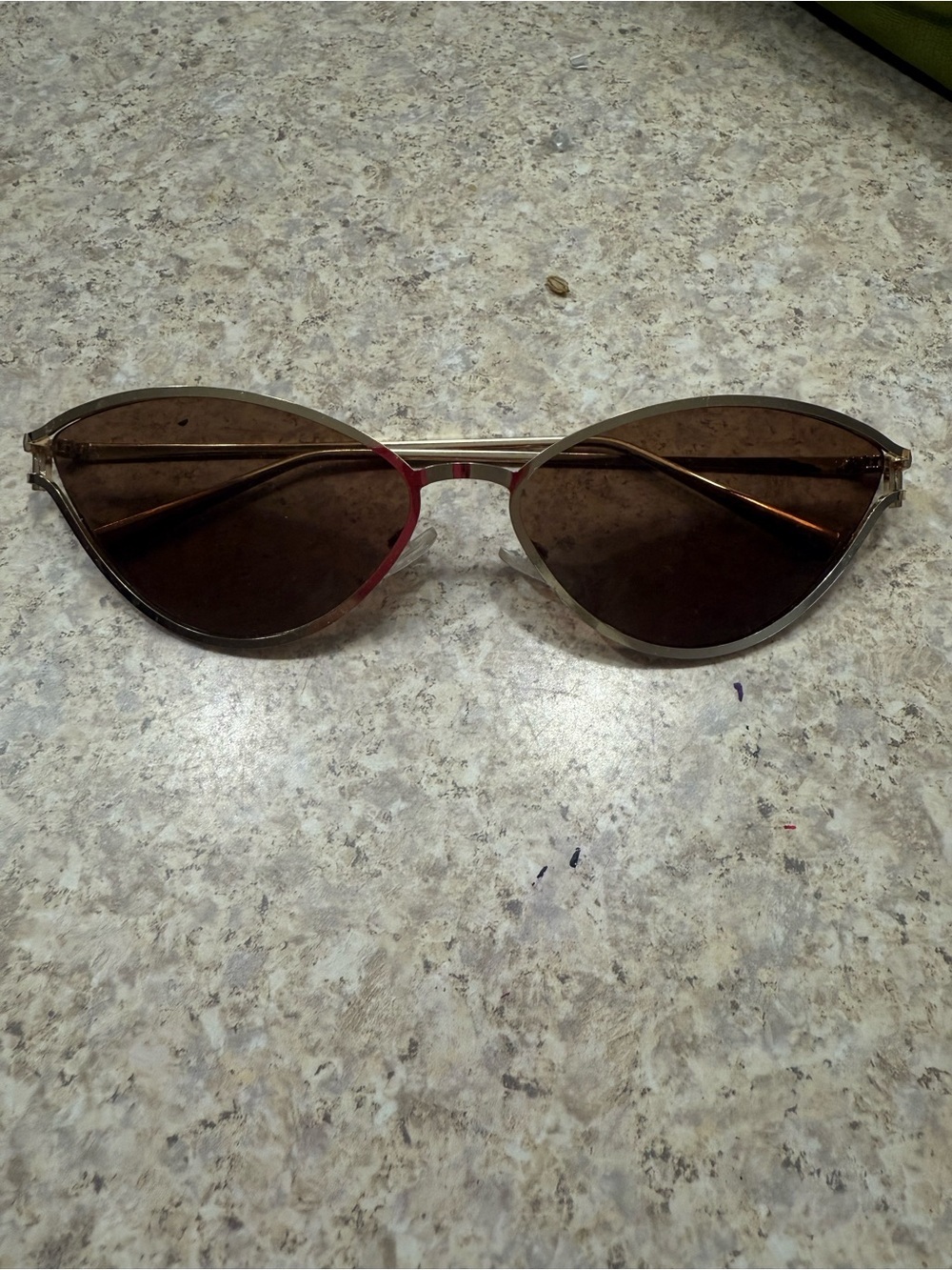 Nordstrom Brown Cat-Eye Sunglasses with Gold Frame